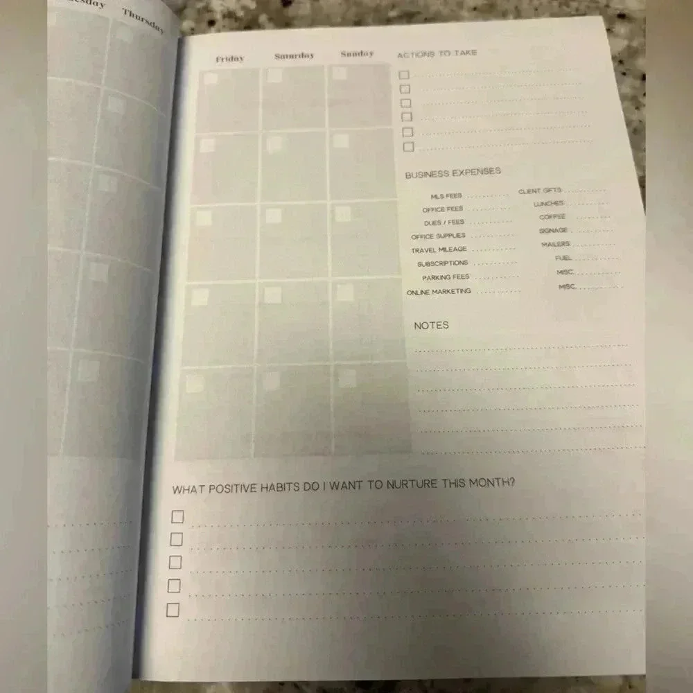 NWOT Real Estate Agent Planner Everything a Real Estate Agent Needs